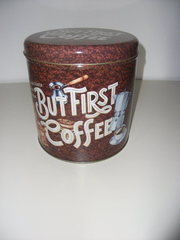 Koffie blik / cake blik, Ophalen of Verzenden, Gebruikt, Overige