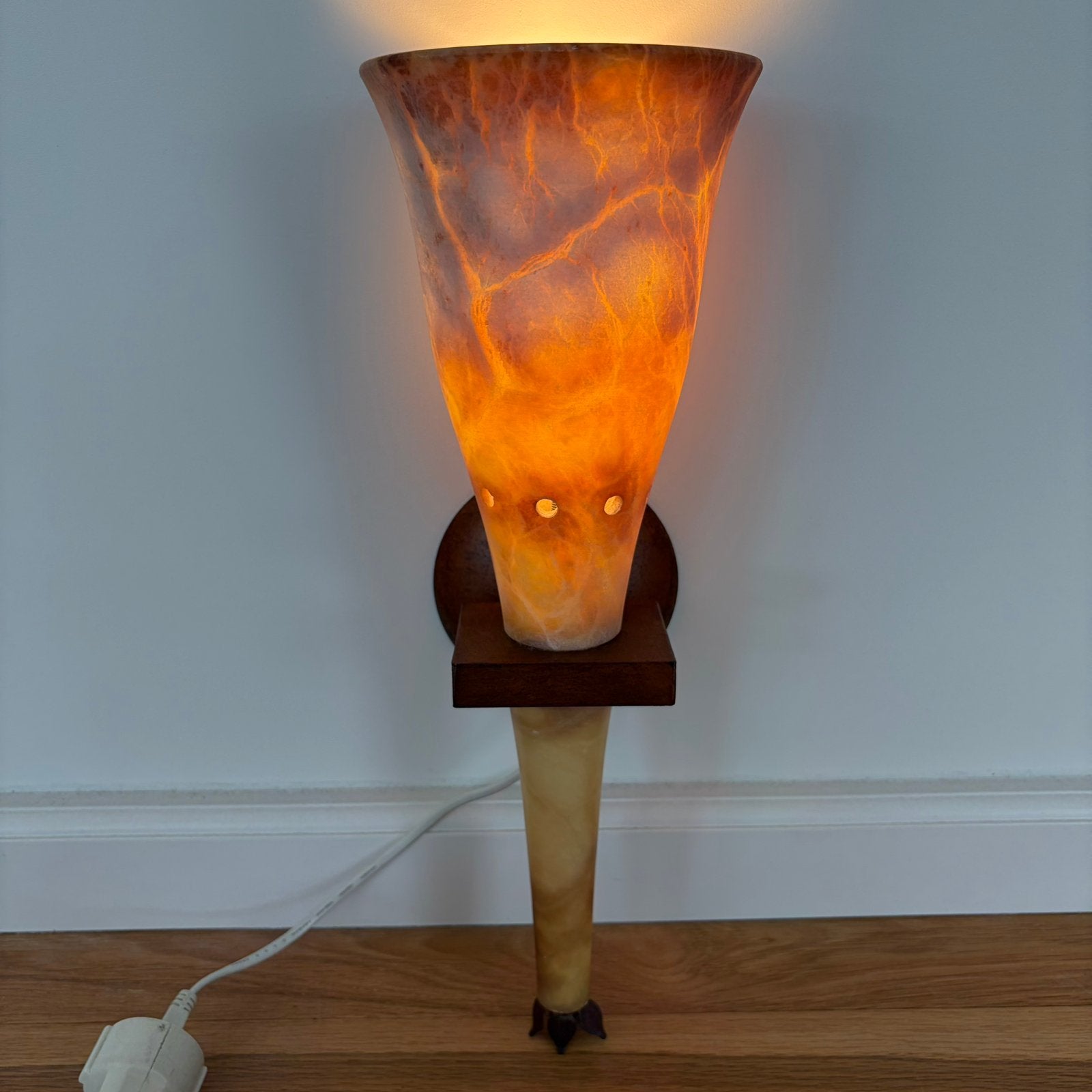 A. Pegasam S.L. albast wandlamp TK05, Spanje, patina, Ophalen of Verzenden