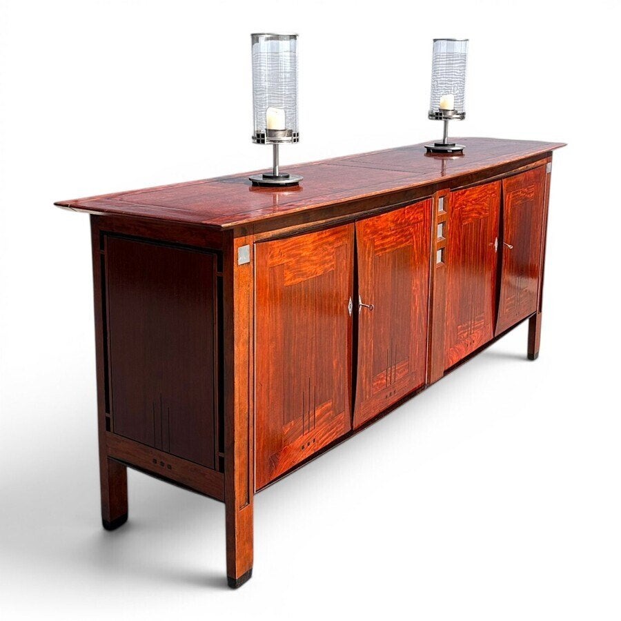Schuitema art deco stijl dressoir, Thompson, Overige houtsoorten, Ophalen of Verzenden, 200 cm of meer, 50 tot 75 cm
