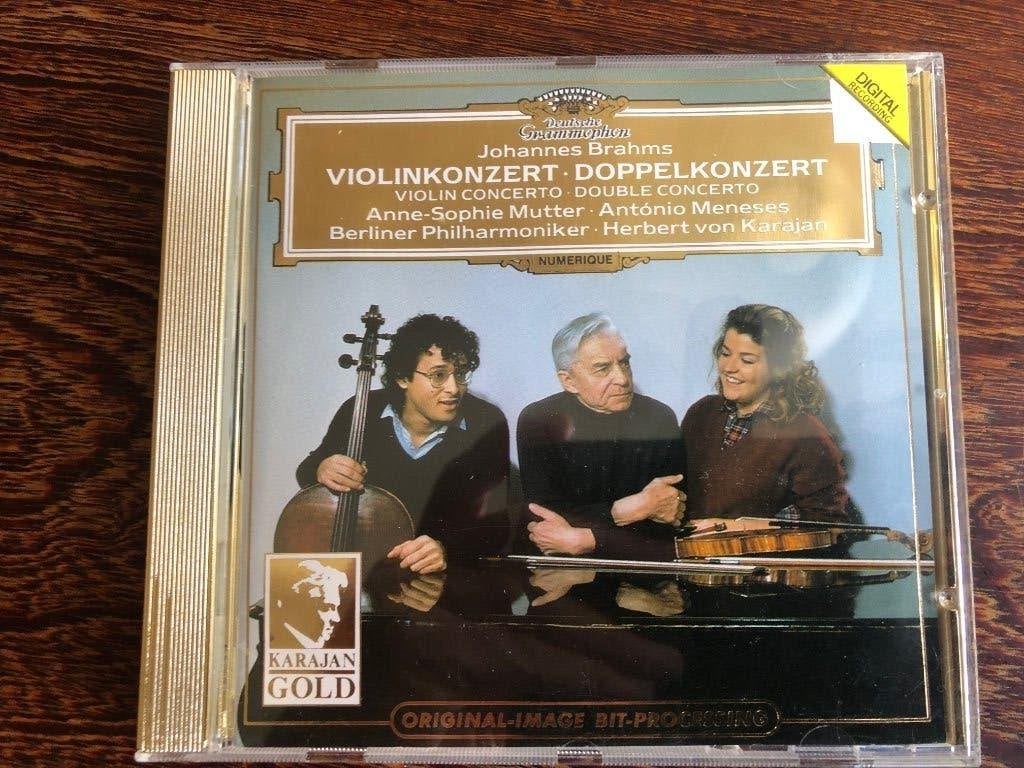( Brahms Violinkonzert Doppelkonzert Mutter Meneses Karajan, Ophalen of Verzenden, Romantiek, Zo goed als nieuw, Orkest of Ballet
