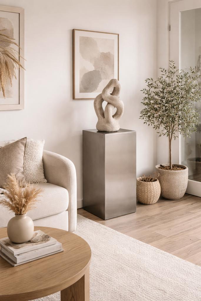RVS Sokkel -  30x30x80, Huis en Inrichting, Woonaccessoires | Zuilen en Pilaren, Ophalen, Zo goed als nieuw