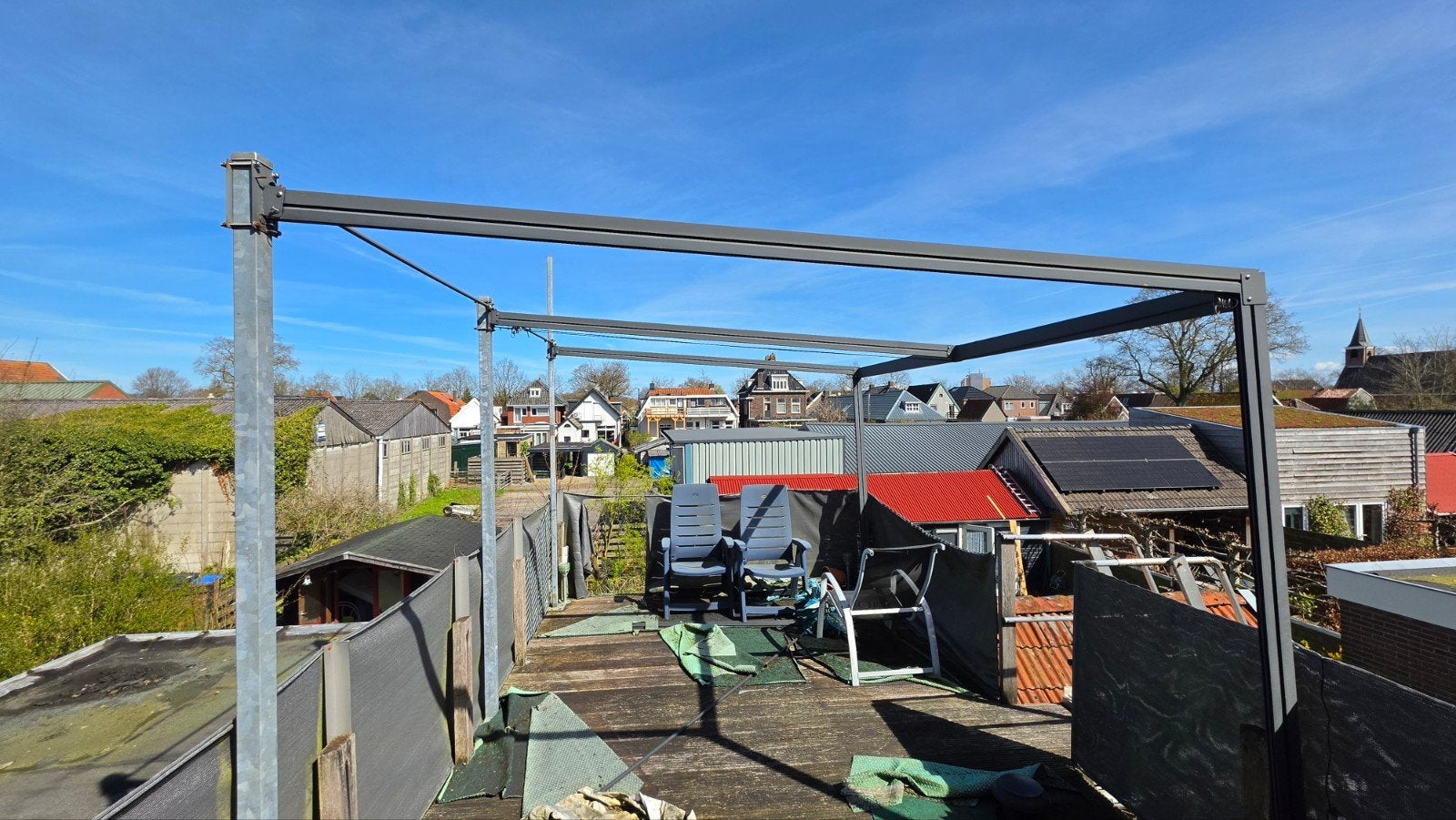 Harmonicadoek-pergola / Terrasoverkapping, Tuin en Terras, Overkappingen, Ophalen
