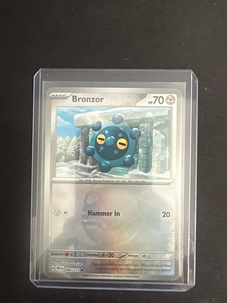 Pokémon Kaart Bronzor 066/131 HP70 masterball, Ophalen of Verzenden, Zo goed als nieuw, Losse kaart