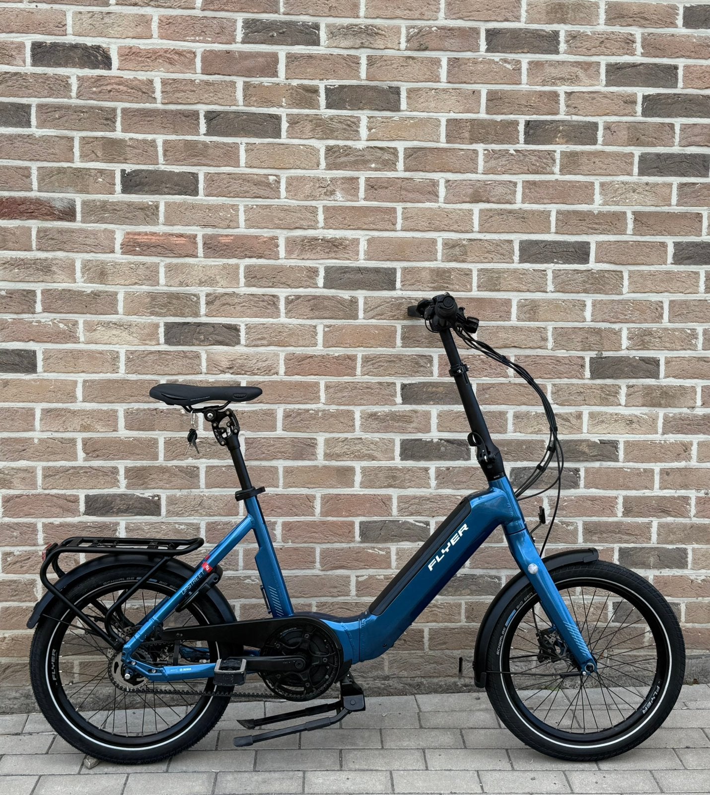 Ebike Flyer Upstreet2, Fietsen en Brommers, Fietsen | Vouwfietsen, 20 inch of meer, Versnellingen, Zo goed als nieuw, Schijfrem