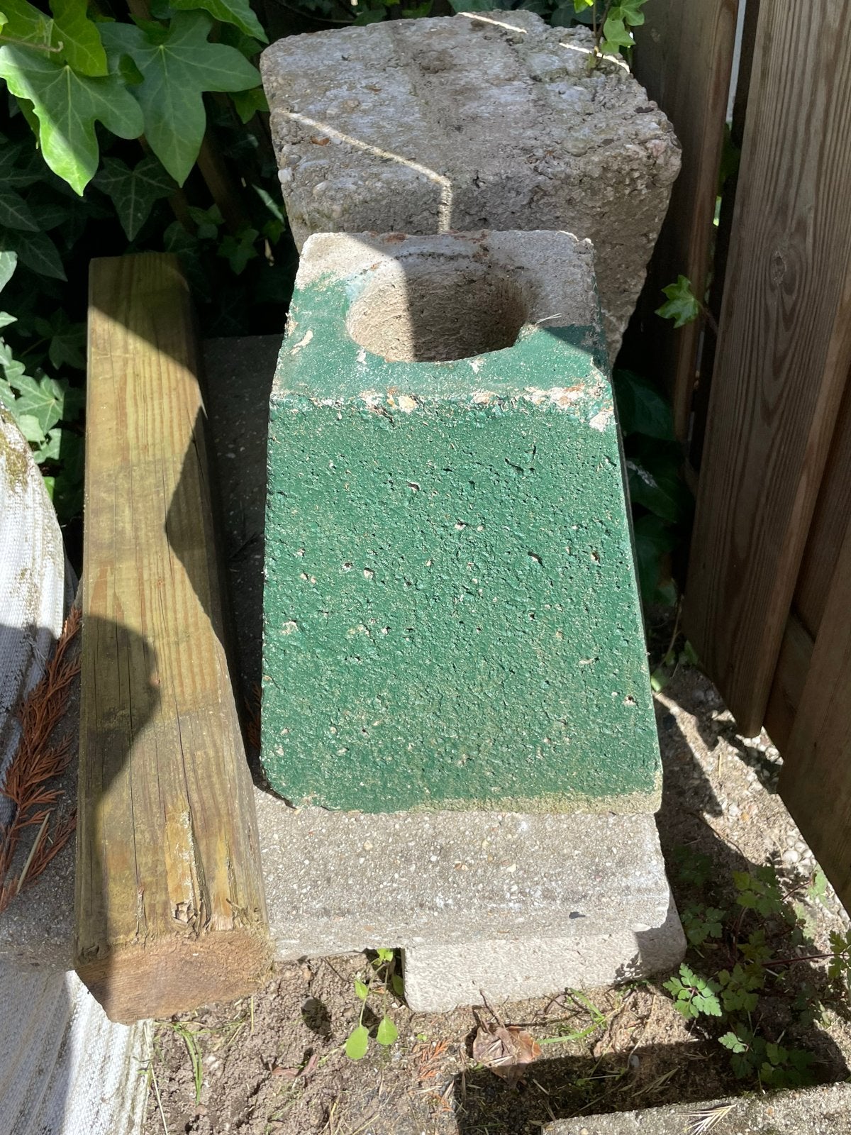 Betonnen poeren, Ophalen, Gebruikt