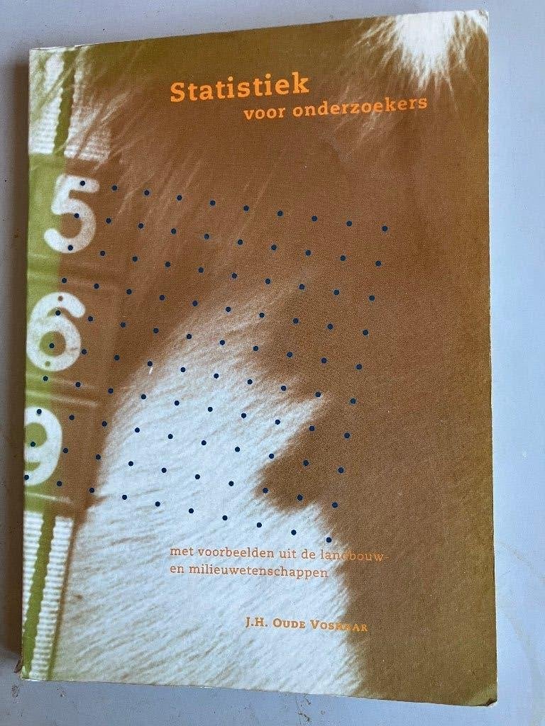 Statistiek voor onderzoekers, Gelezen, Overige wetenschappen, J.H. Oude Voshaar, Ophalen of Verzenden