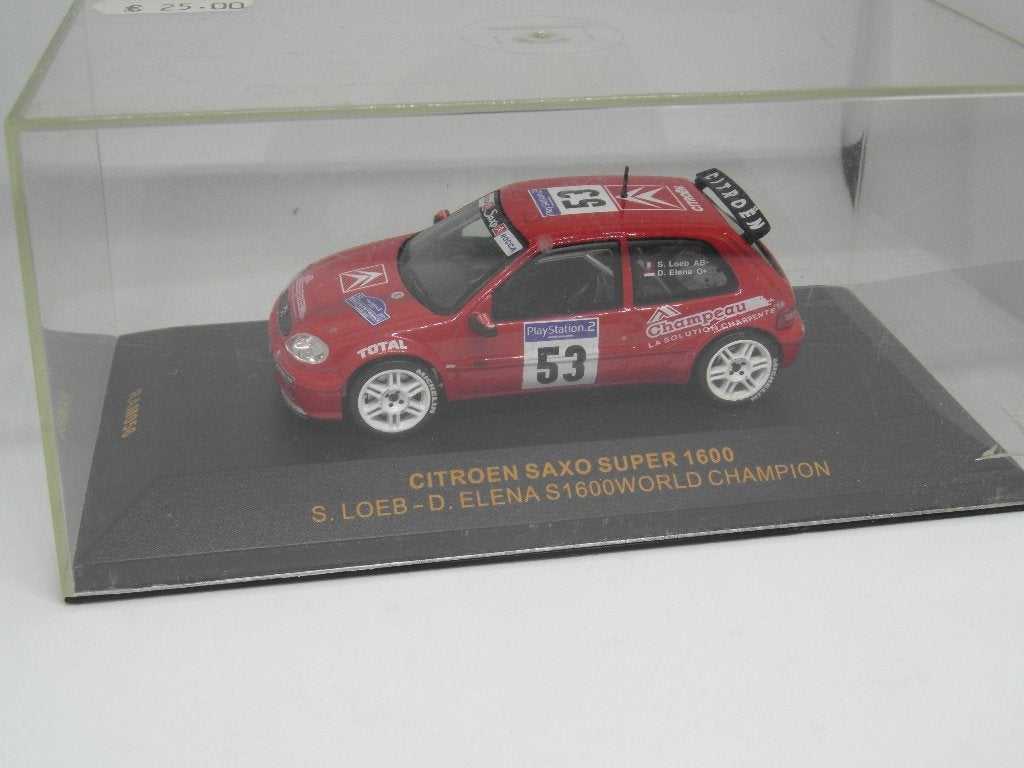 Citroen Saxo Super 1600 "Loeb" Ixo  1:43, Ophalen of Verzenden, Zo goed als nieuw, Auto, Overige merken