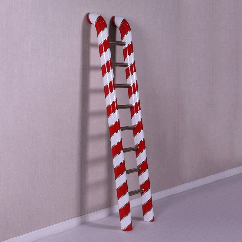 Candy Cane Ladder beeld 6 ft. Hoogte 180 cm, Diversen, Kerst, Ophalen, HorecaBeelden, Nieuw, HorecaBeelden