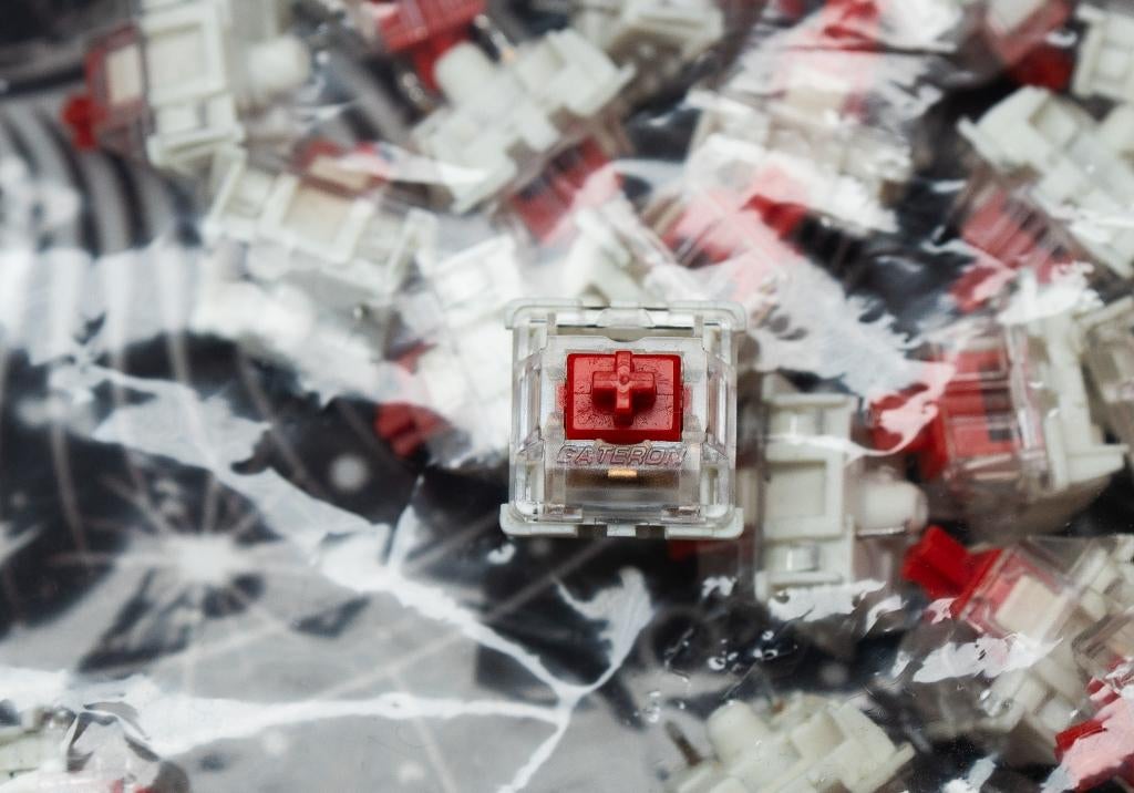 Gateron 61 red linear switches, Computers en Software, Toetsenborden, Gebruikt, Gaming toetsenbord, Ophalen of Verzenden, Qwerty