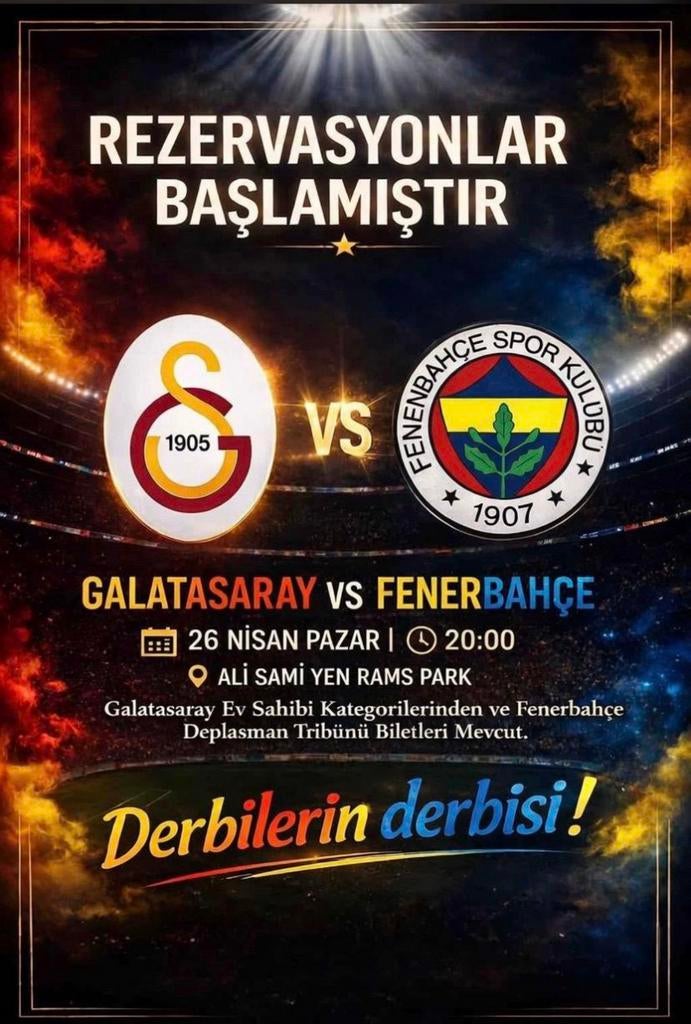 Galatasaray fenerbahce derby, Seizoenskaart, Eén persoon, Augustus