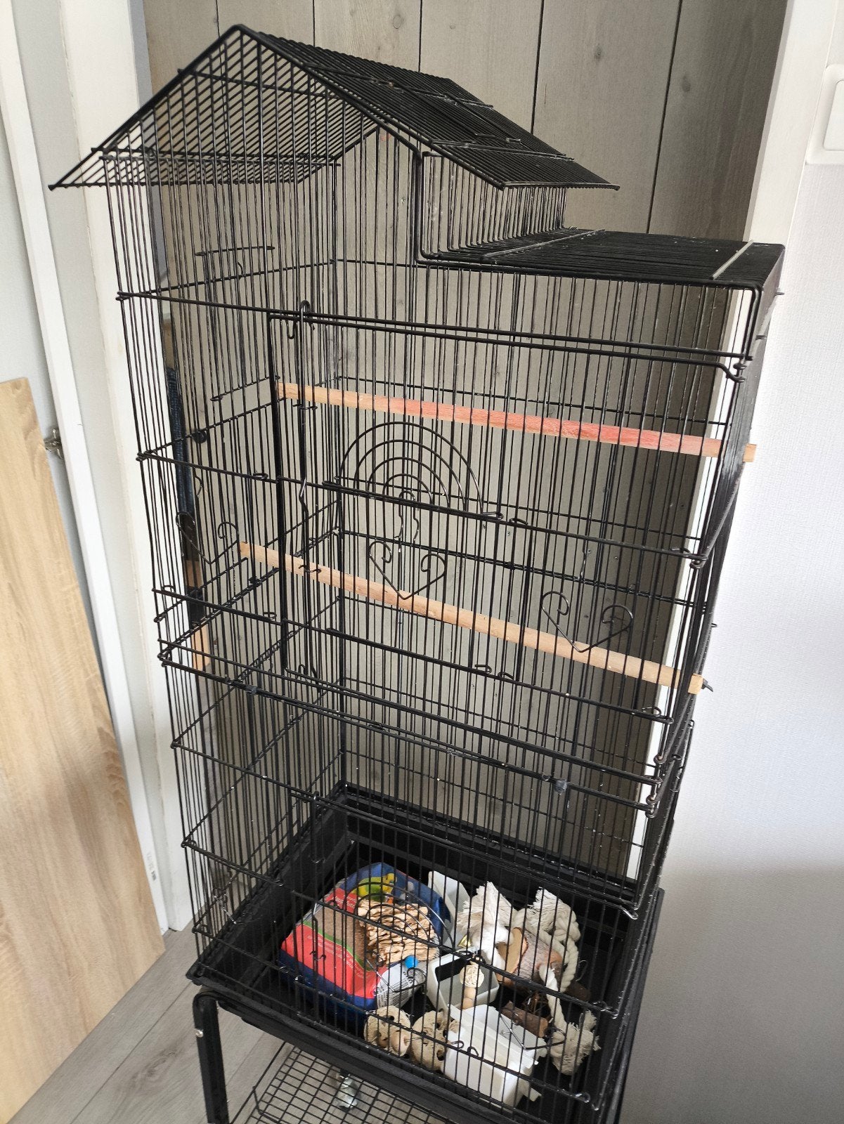 staande vogelkooi, Dieren en Toebehoren, Ophalen, Gebruikt, Metaal, Vogelkooi