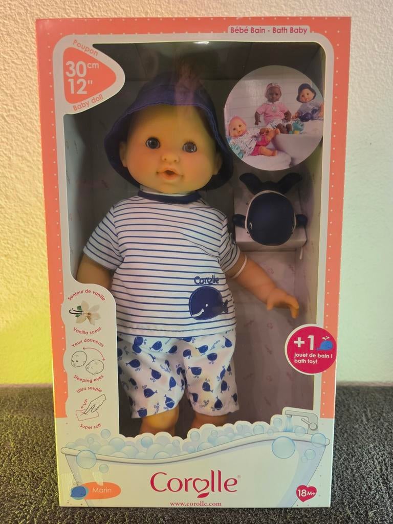 Nieuwe Badpop Marin  "Corolle", Ophalen of Verzenden, Nieuw, Babypop