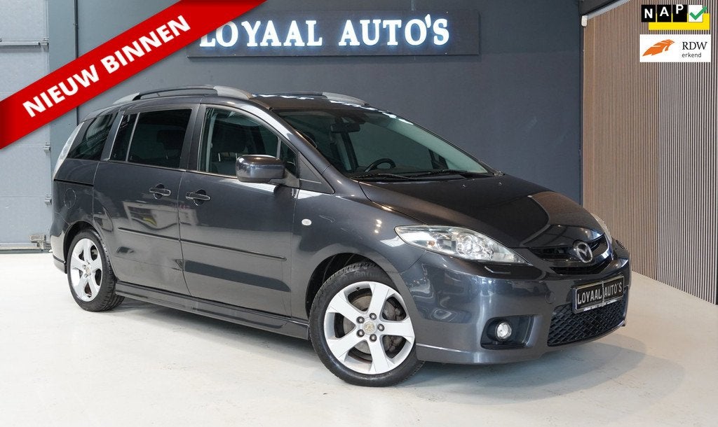 Mazda 5 2.0 Active | 7 PERS. | AIRCO | CRUISE | ELEK.RAMEN |, Voorwielaandrijving, Stof, Gebruikt, 7 stoelen