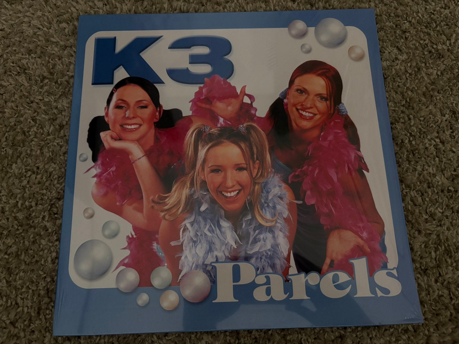 K3 Parels vinyl LP LICHTBLAUW, Ophalen, Zo goed als nieuw, LP