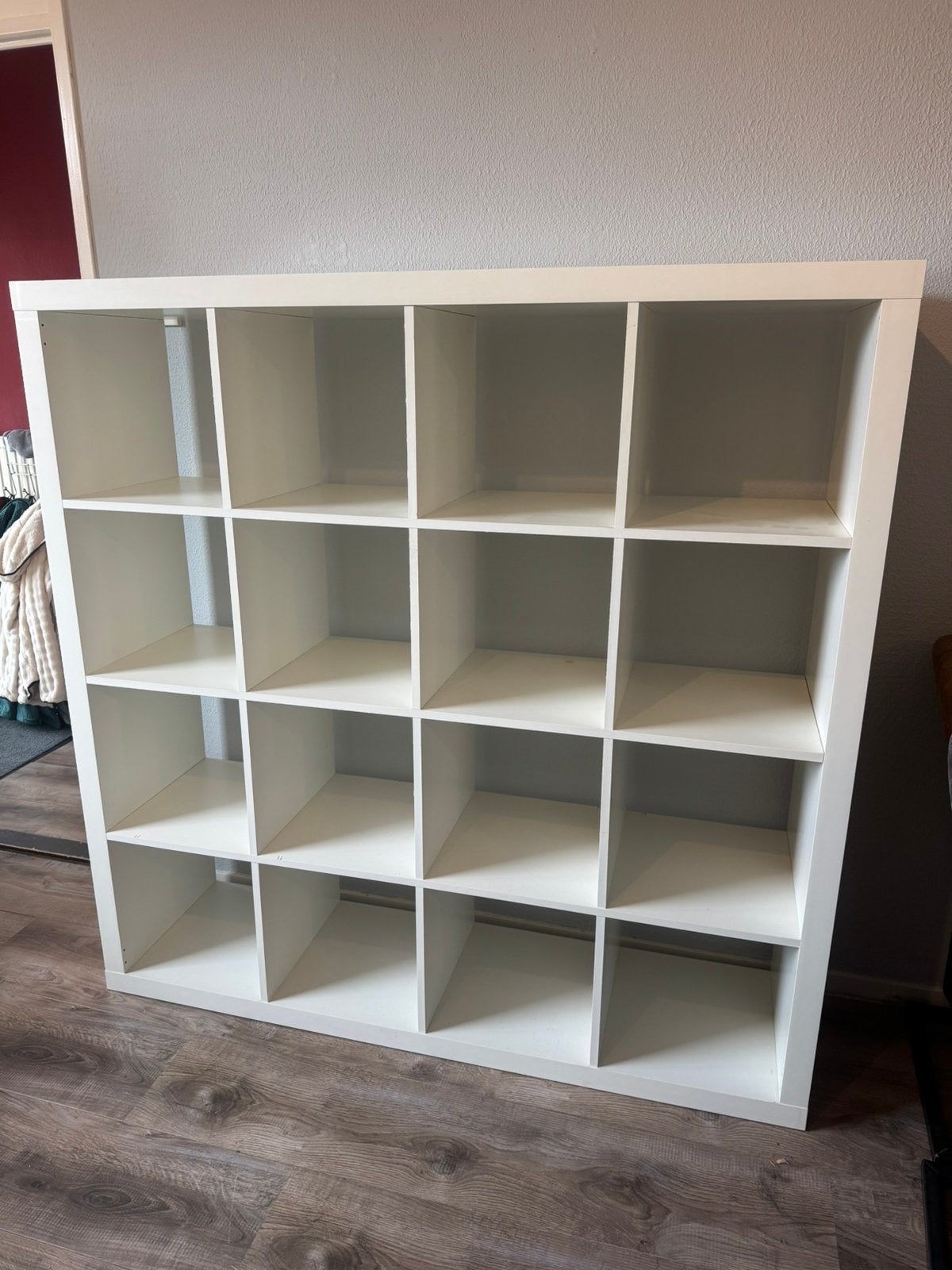 Gratis IKEA Kallax kast - Witte vakkenkast, Ophalen, Gebruikt, 100 tot 150 cm, 25 tot 50 cm