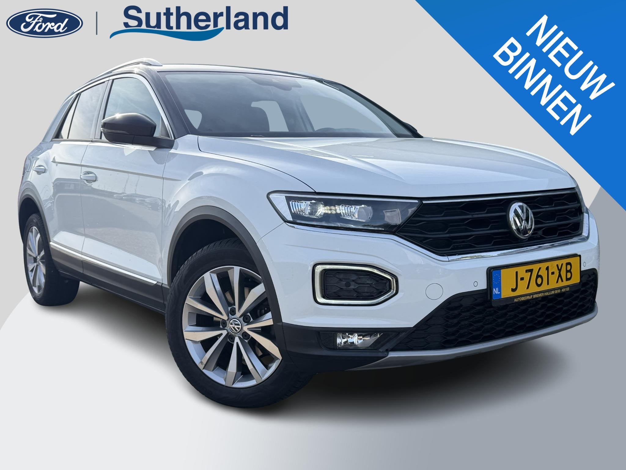 Volkswagen T-Roc 1.5 TSI Style | Trekhaak | Camera | Stoelve, Auto's, Voorwielaandrijving, Stof, 150 pk, Wit