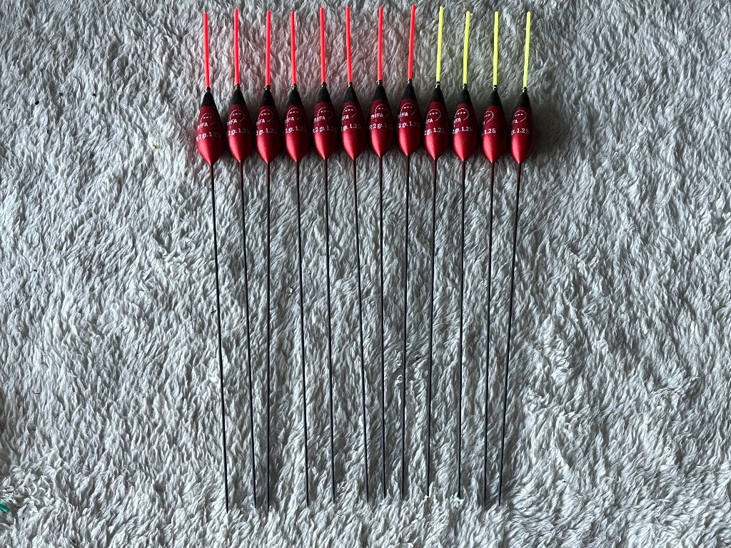 adv 312 / NIEUW set 12 dobbers BIFA 1,25 gr, Ophalen of Verzenden, Nieuw, Dobber of Lood