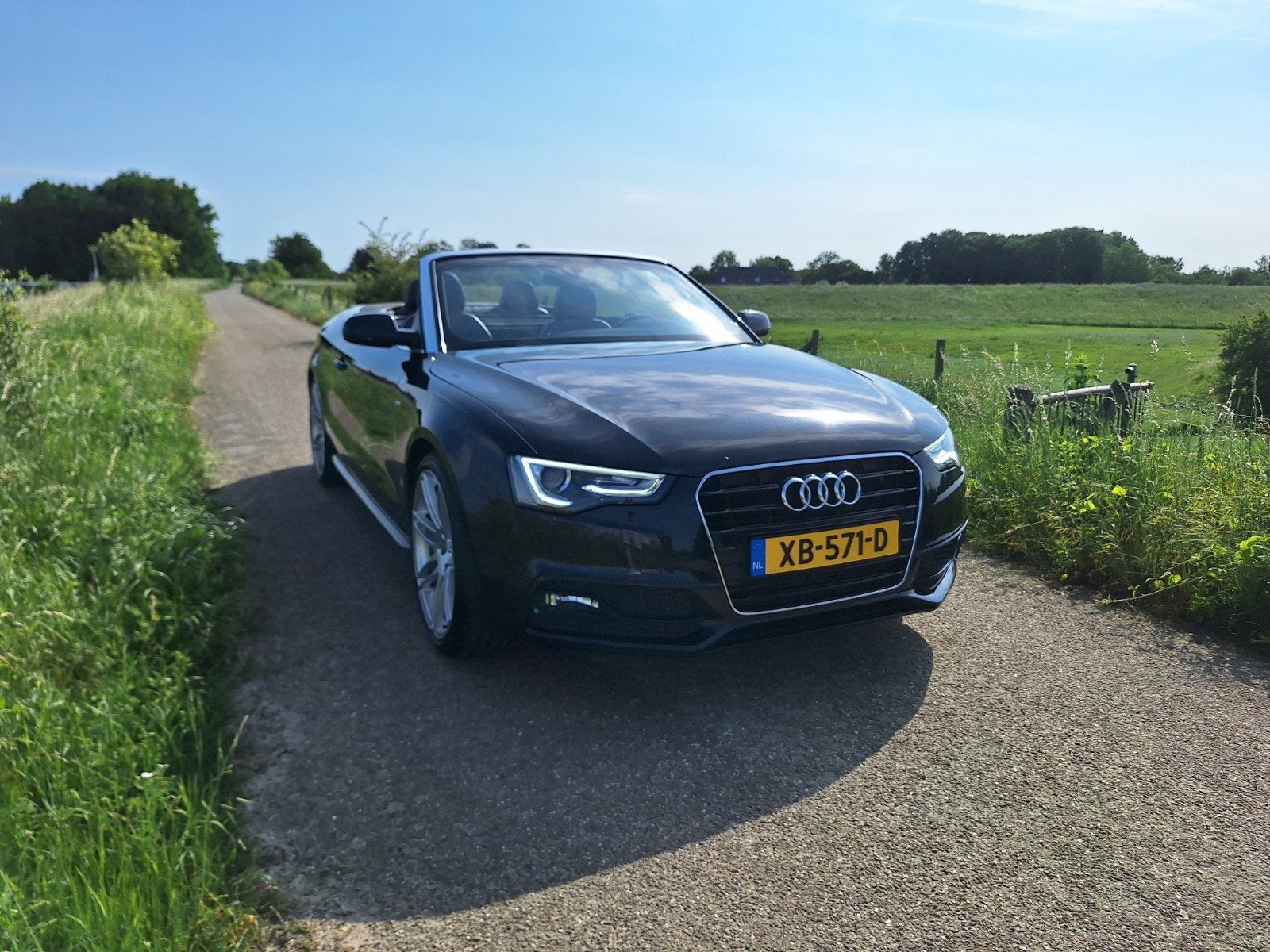 Audi A5 1.8 Tfsi 125KW Cabriolet CVT 2014 Zwart, Auto's, Audi, 4 cilinders, Cabriolet, 4 stoelen, Zwart