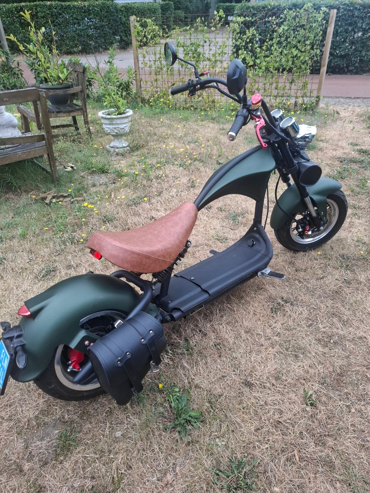 Stoere elektrische Mangosteen scooter - Chopper stijl, Fietsen en Brommers, Brommers | Overige merken, Ophalen, Zo goed als nieuw