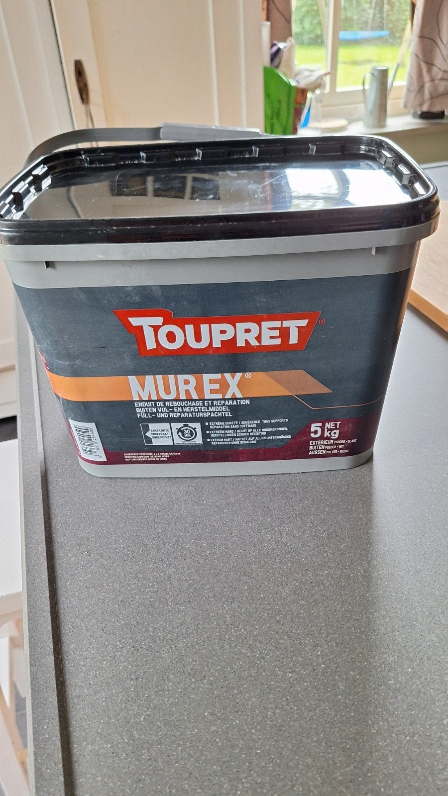 Toupret Murex buitenplamuur - 3,5 kg, Ophalen of Verzenden, Nieuw, Wit
