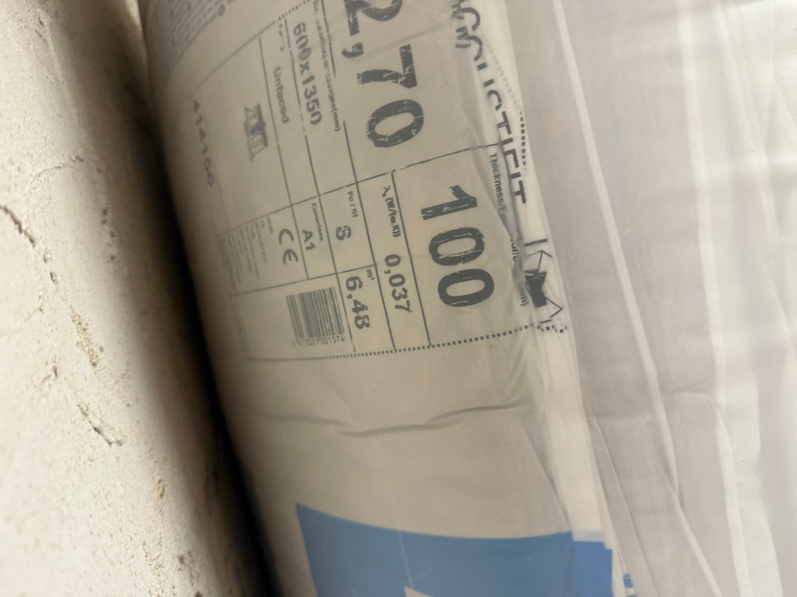 Knauf Isolatie Glaswol 100mm - Nieuw in verpakking, Ophalen, Nieuw, 5 tot 10 m², Vloerisolatie
