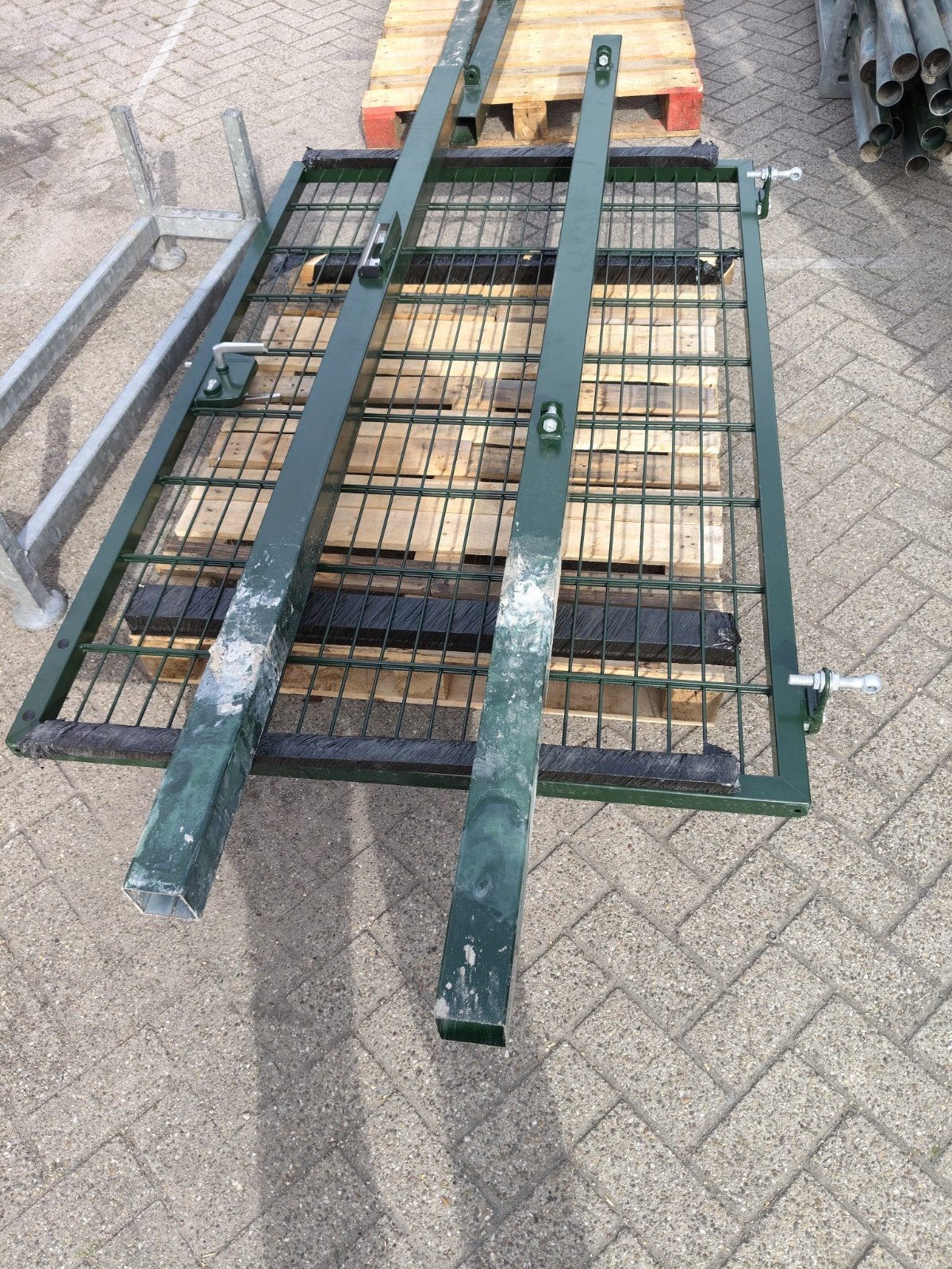 Looppoort groen 100x180 - Zo goed als nieuw, Tuin en Terras, Tuinhekken en Hekwerk, Ophalen