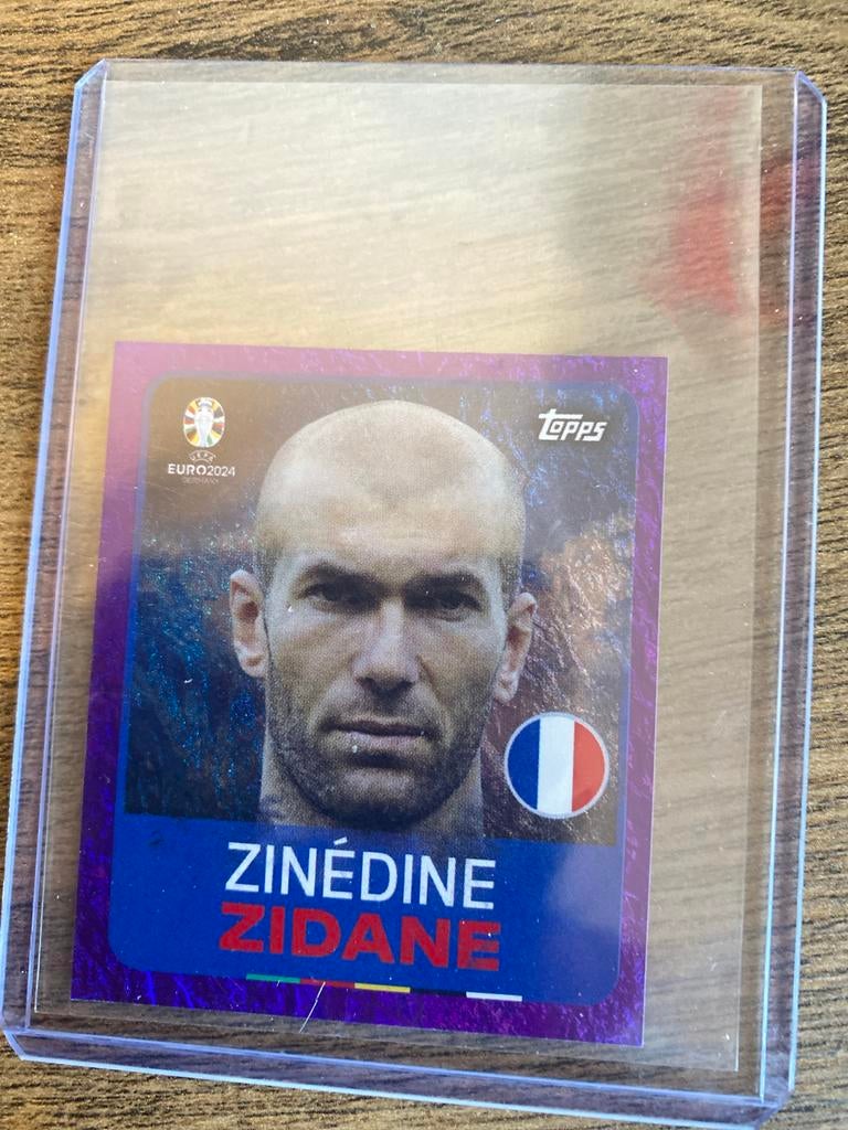 Topps Euro 24 Zinedine Zidane Paars Parallel, Ophalen of Verzenden, Nieuw