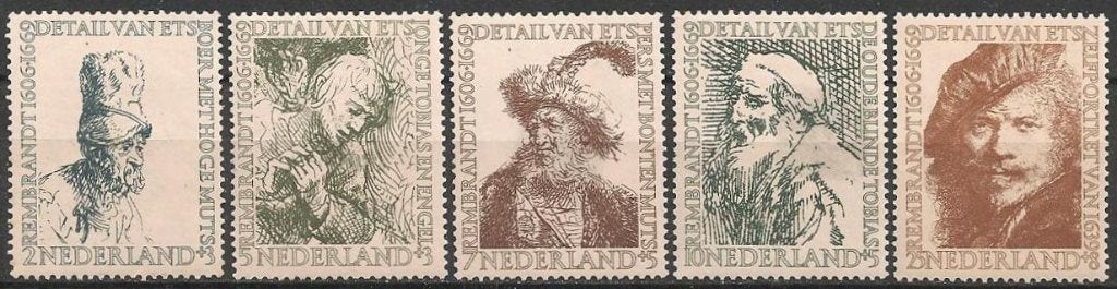Rembrandt serie 671 - 675 XXX. ADV. no.52 L., Verzenden, Na 1940, Postfris