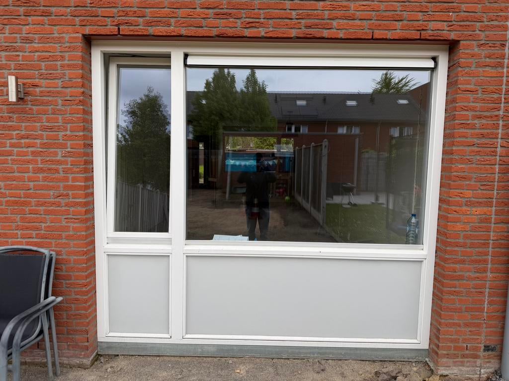 Houten deur met kozijn, Gebruikt, Deurkozijn, 225 cm of meer, Ophalen of Verzenden