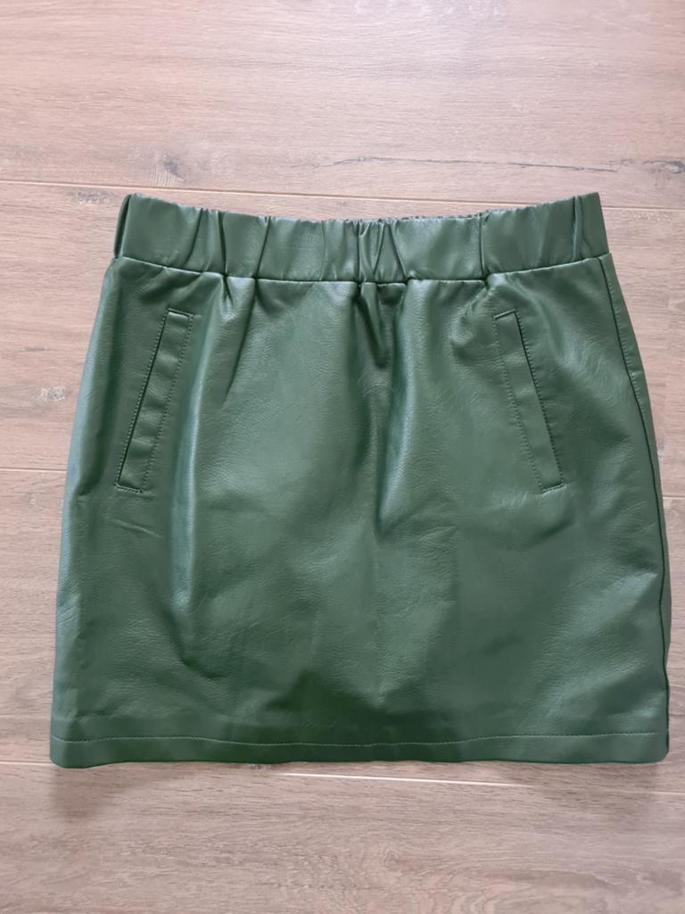 Groene leren rok van John Cabot - Maat M, Maat 38/40 (M), Ophalen of Verzenden, Zo goed als nieuw, John Cabot