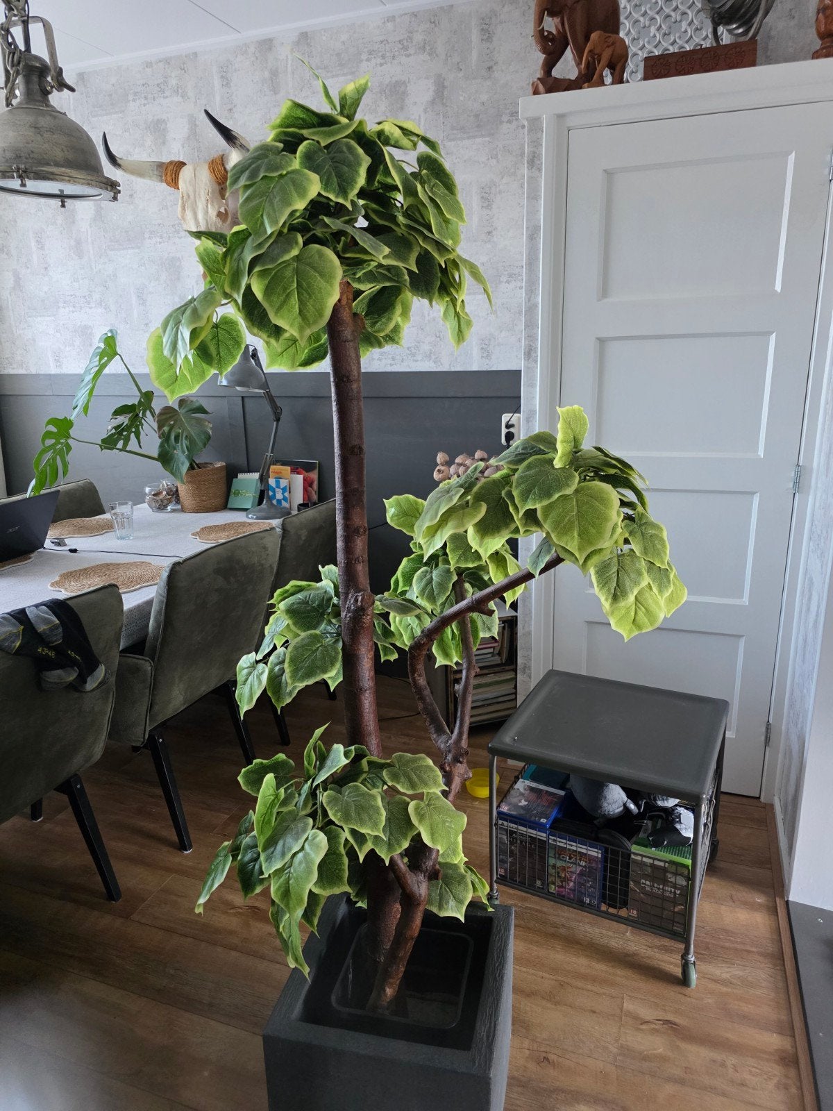Grote kunstboom met pot - Ideaal voor binnen, Ophalen, Binnen, Groen, Onderhoudsvrij