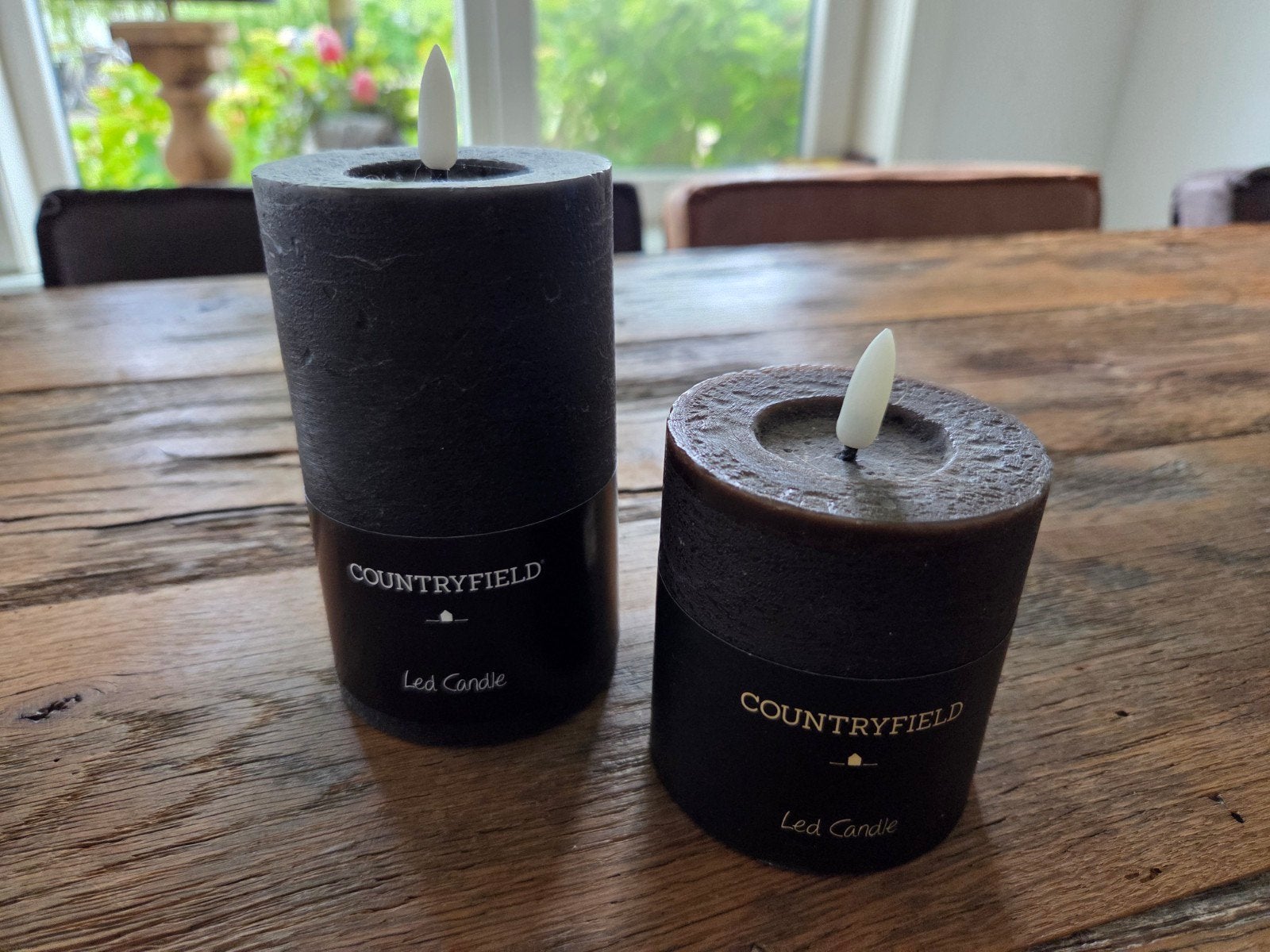 Countryfield 2x led kaarsen, Overige materialen, Zwart, Ophalen of Verzenden, Zo goed als nieuw