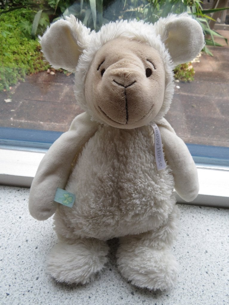 Schaap Lam Lugano merk Happy Horse meet ca 32 cm totaal, Wasbaar, Ophalen of Verzenden, Zo goed als nieuw, Middelgroot (20 tot 80 cm)