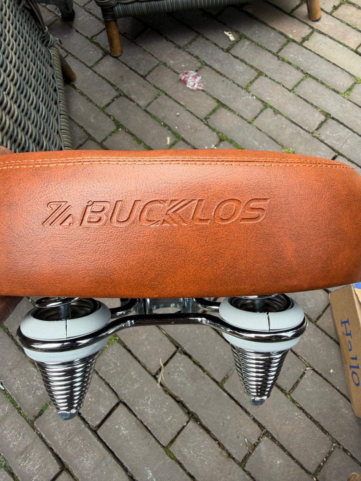 Bucklos Comfort Zadel met Veren - Bruin, Ophalen of Verzenden, Zadel, Stadsfiets, Nieuw