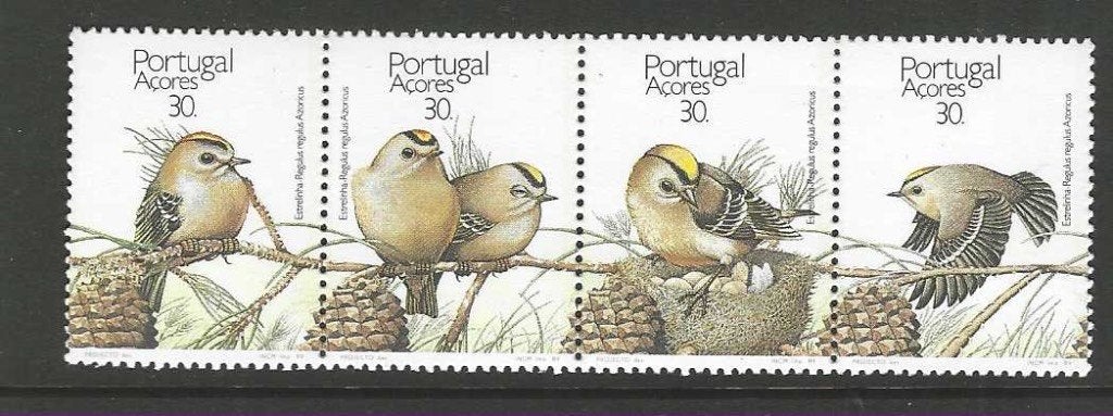 Azoren Portugal 397-400 vogels fauna 1989 serie PF, Ophalen of Verzenden, Postfris, Dier of Natuur