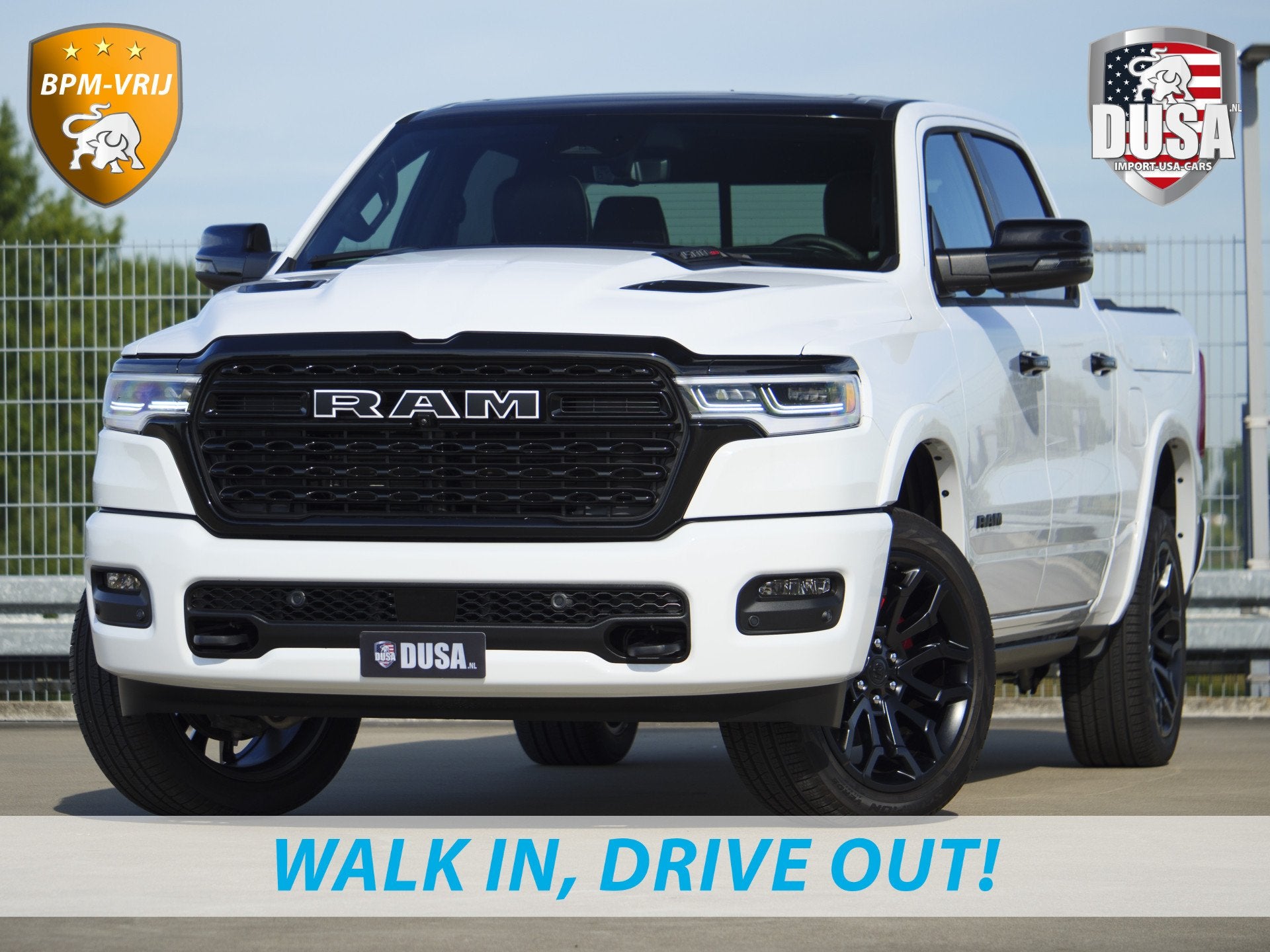 Dodge Ram | 1500 | Limited | Night | 3.0L Twin-Turbo I6 | Hi, Auto's, Automaat, 2438 kg, Zwart, Wit