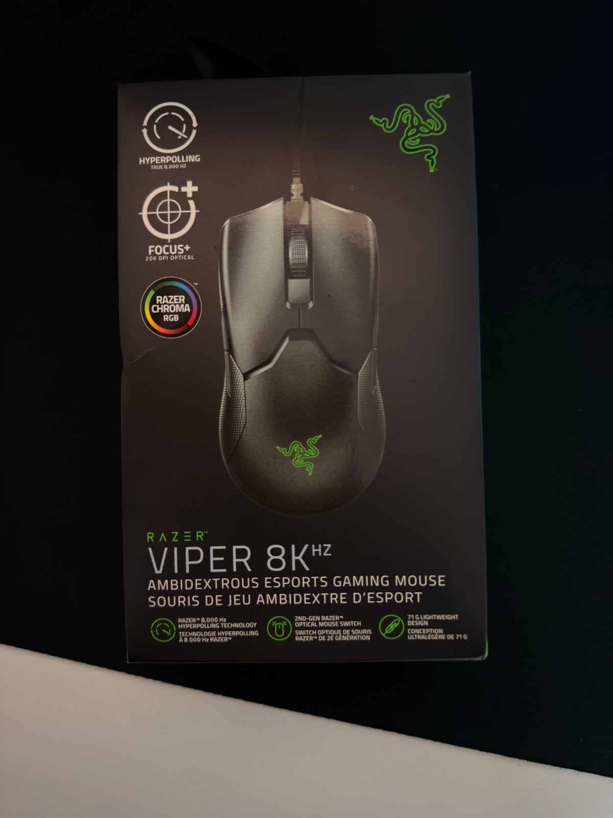 Razer Viper 8KHz Gaming Muis, Ophalen, Muis, Zo goed als nieuw, Bedraad