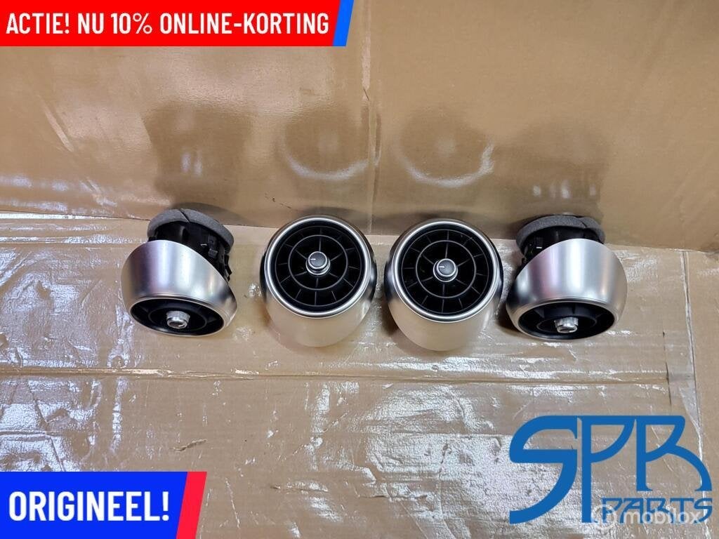 AUDI A1 S1 8X CHROOM LUCHTROOSTER SET VENTILATIE DASHBOARD, Gebruikt, AUDI, Audi, Ophalen of Verzenden
