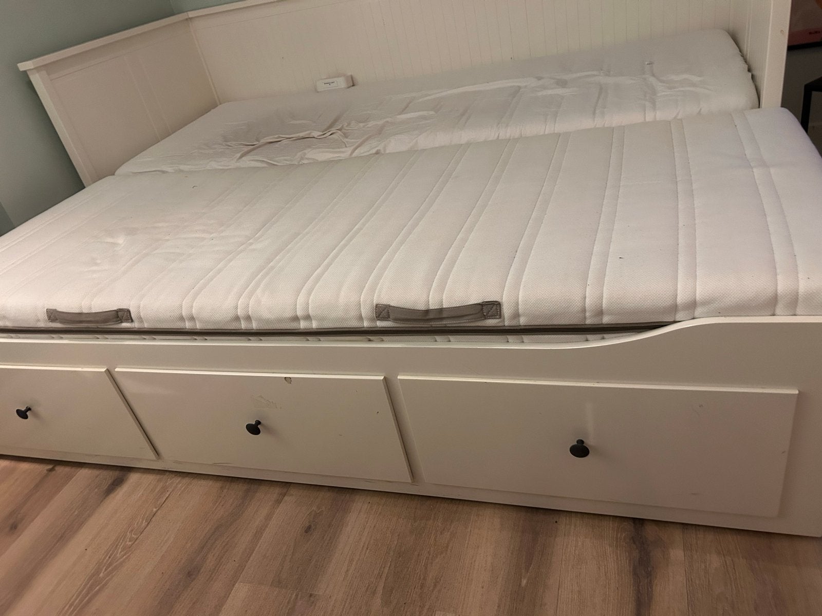 Ikea hemnes bed uitschuifbaar, Ophalen, Verstelbaar, Tweepersoons, 160 cm