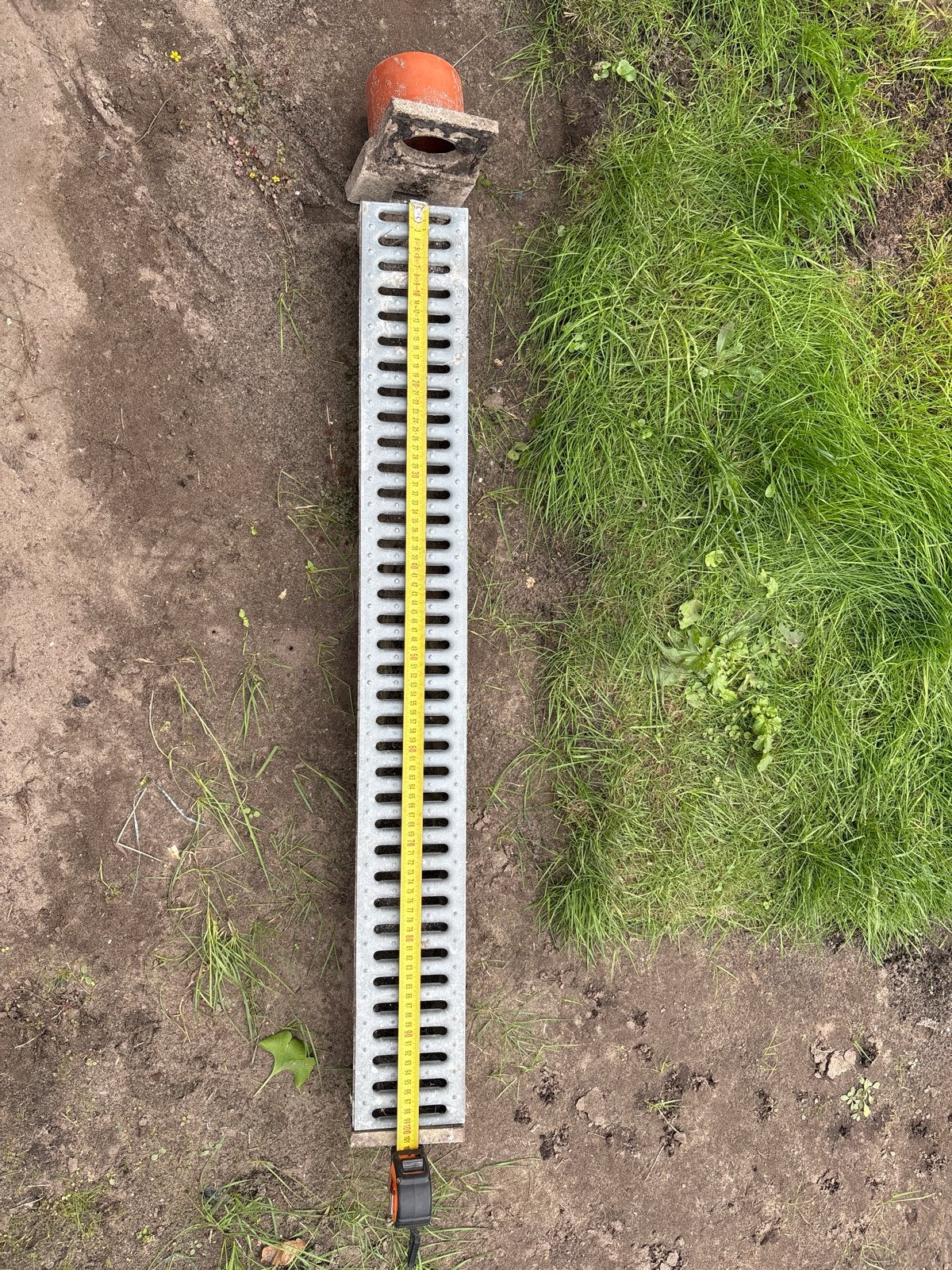 Goot 1 meter met uitlaat 110 en verloop 110 naar 75, Ophalen, Gebruikt, Minder dan 2 meter, 80 mm of meer