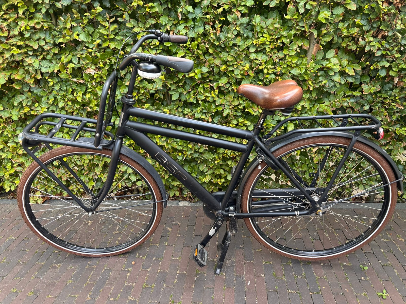 BSP Transportfiets heren Zwart, Fietsen en Brommers, Terugtraprem, Versnellingen, 49 tot 53 cm, Zo goed als nieuw