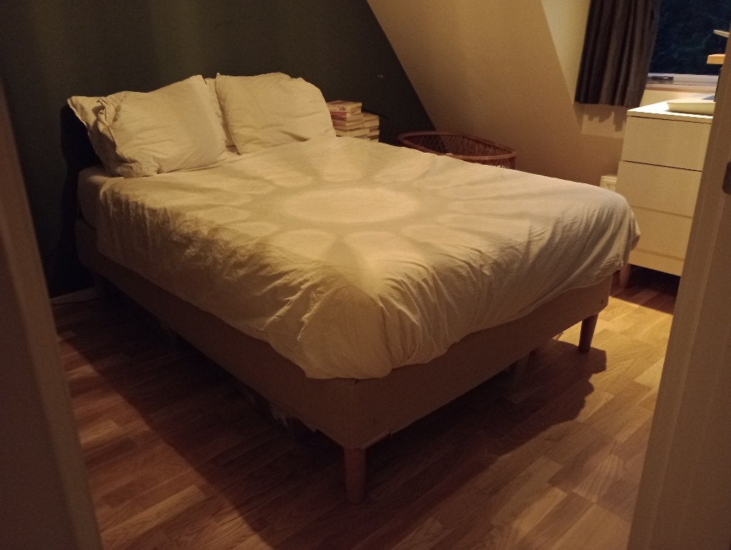 Tweepersoonsbed Dunvik 140*200 incl. Emma matras, Ophalen, Gebruikt, Tweepersoons, 140 cm
