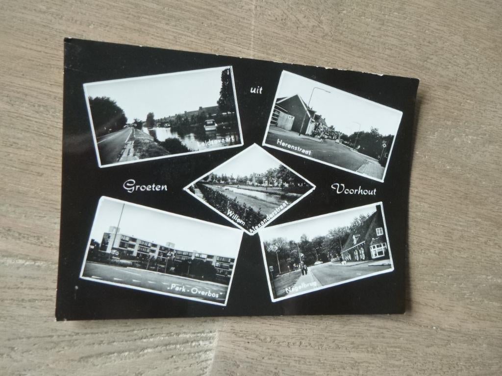 Voorhout, Herenstraat/Nagelbrug/Park Overbos 1975, Verzenden, 1960 tot 1980, Gelopen, Noord-Brabant