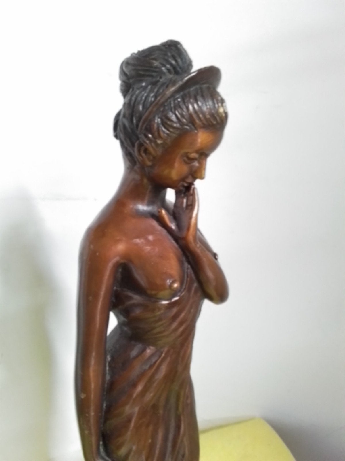 9415) mooi bronze beeld  Dame  hoog 35cm, Antiek en Kunst, Ophalen of Verzenden