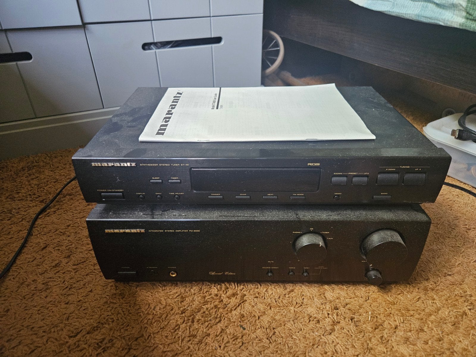 Marantz versterker en tuner te koop, Ophalen, Gebruikt, Stereo, Marantz