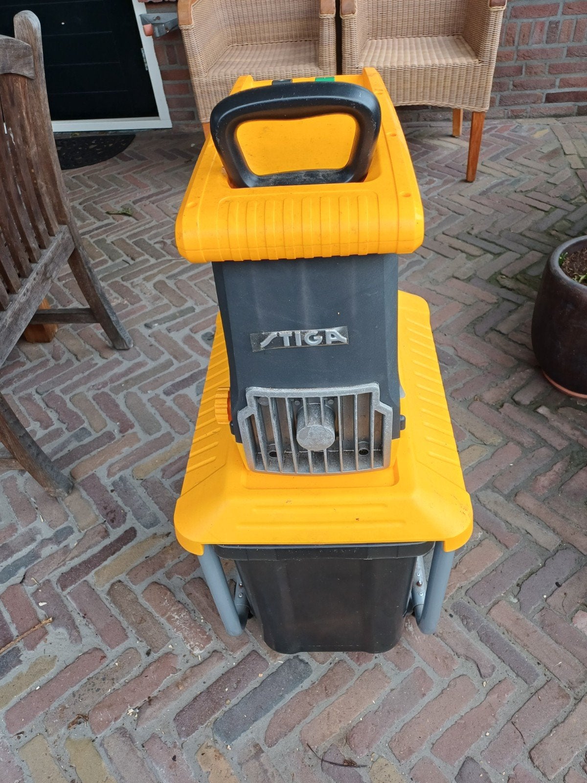 Stiga Bio Silent 2500 hakselaar met opvangbak, Gebruikt, Stiga, Ophalen of Verzenden, Met opvangbak