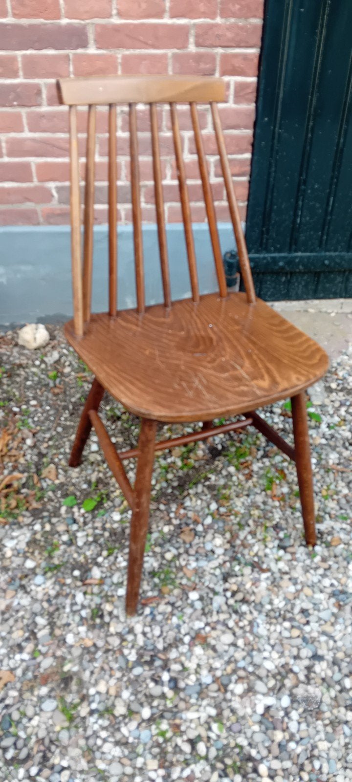 Vintage Houten Spijlenstoel ZPM Radomsko Thonetstijl, Antiek en Kunst, Ophalen of Verzenden