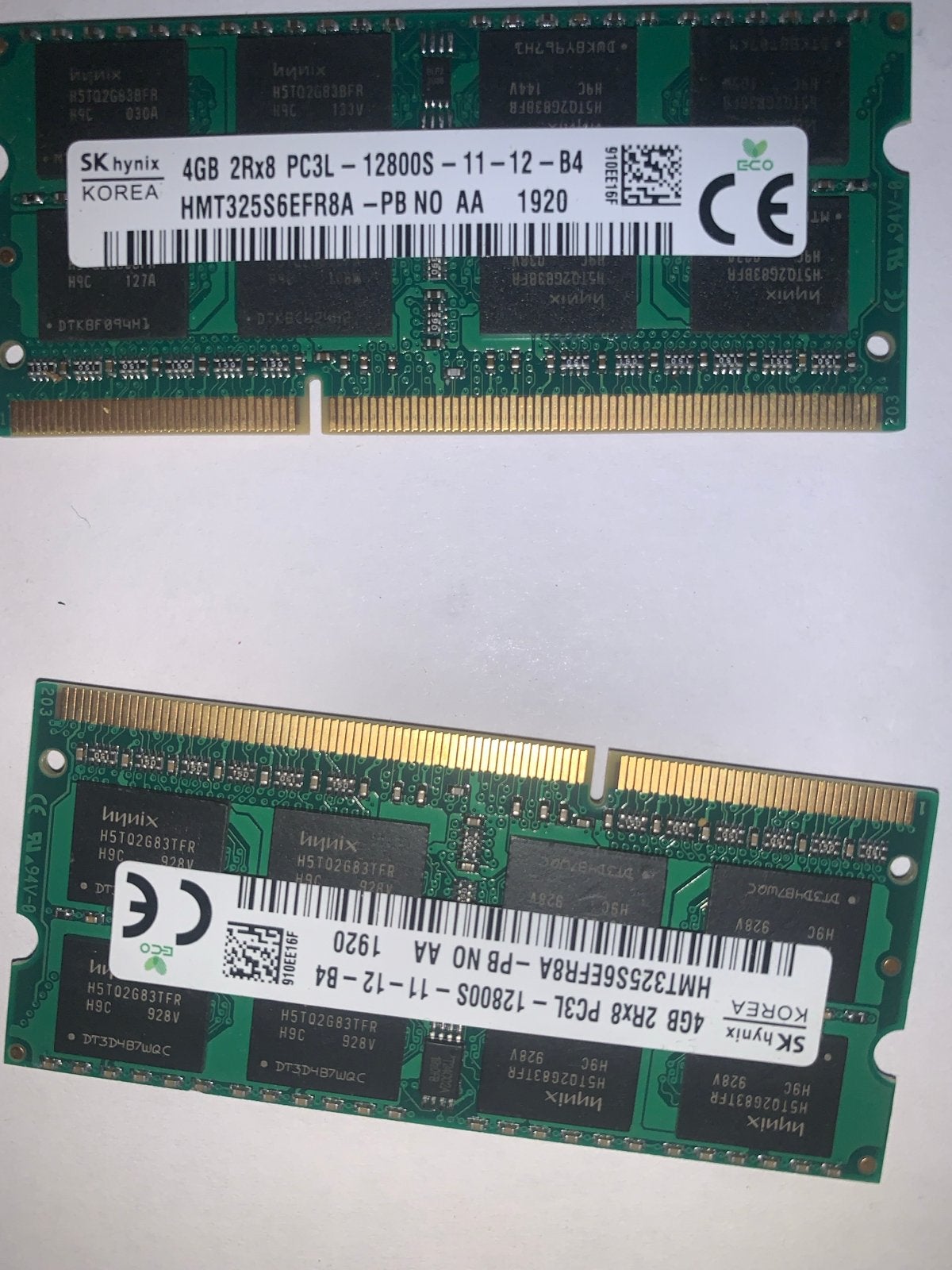 SK Hynix 4GB DDR3L RAM PC3L-12800S Laptop Geheugen, Computers en Software, RAM geheugen, Gebruikt, DDR3, Ophalen of Verzenden