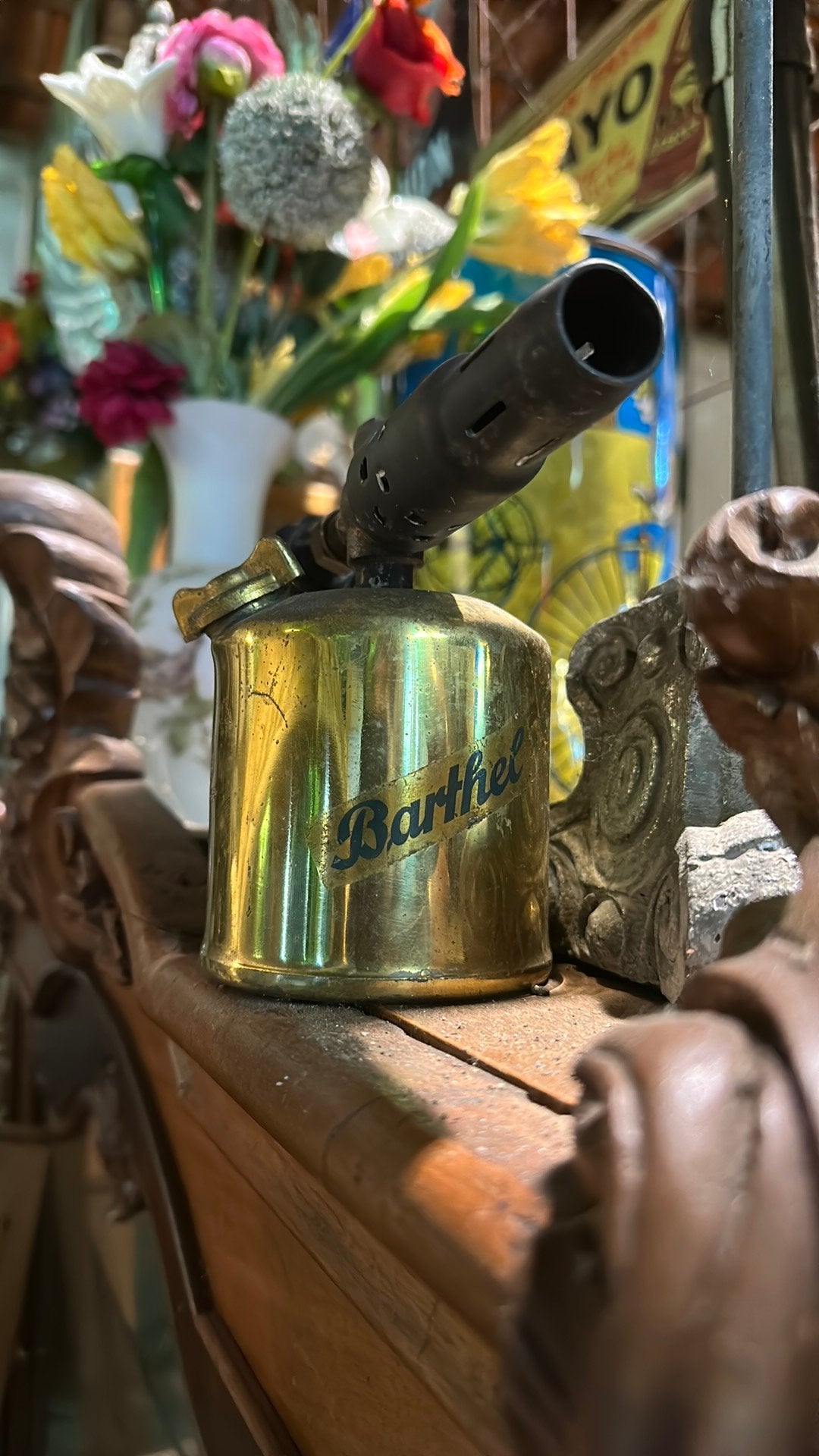 Vintage Barthel Benzin Gasoline brander - Antieke Soldeerlam, Ophalen of Verzenden
