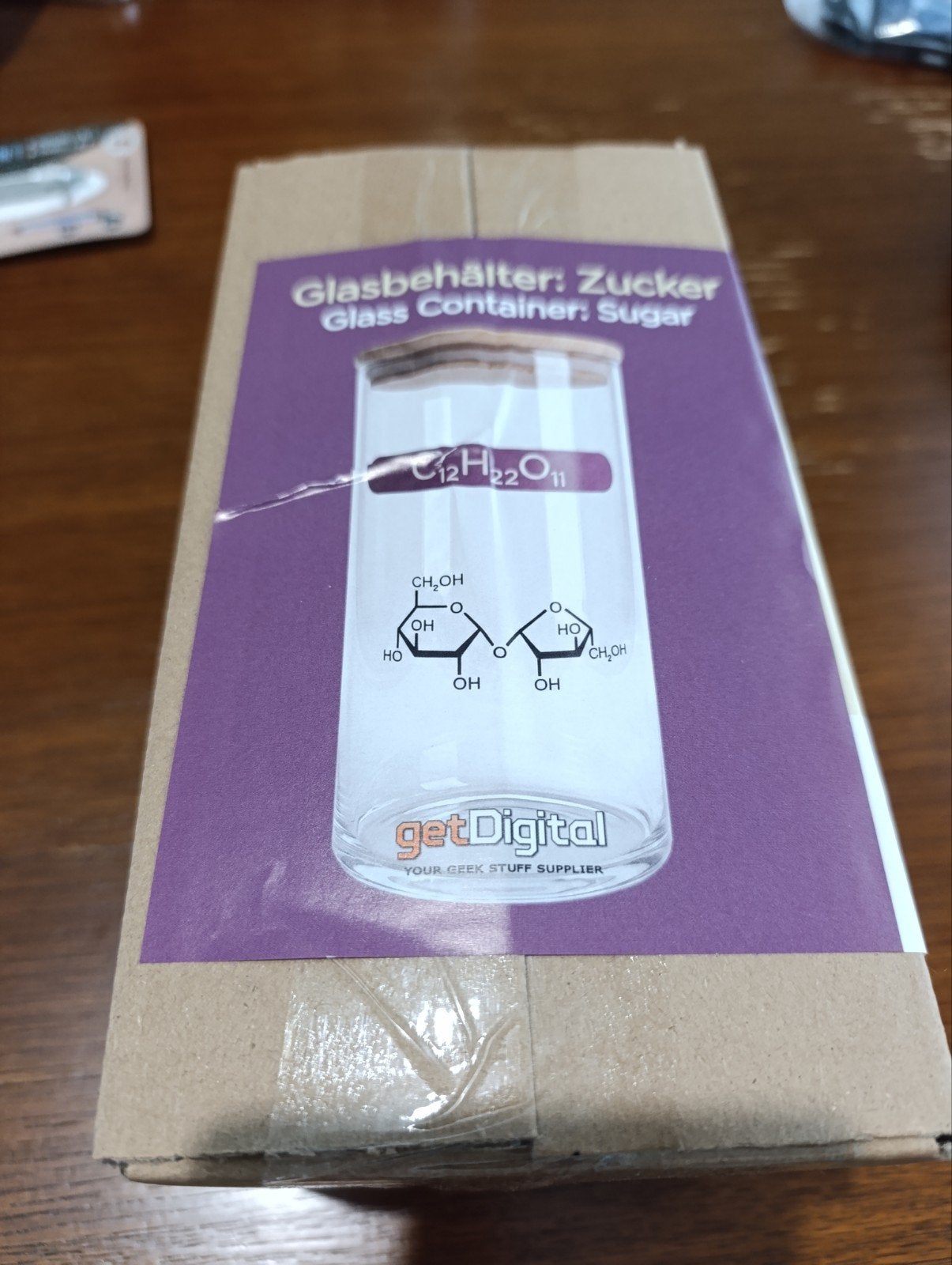 Glazen suiker container 1kg - getDigital, Ophalen of Verzenden